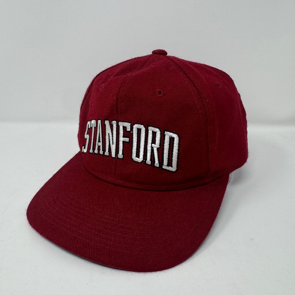 Vintage Dorfman Pacific Mens Stanford Snapback Hat S/M Maroon Preowned 100% Wool